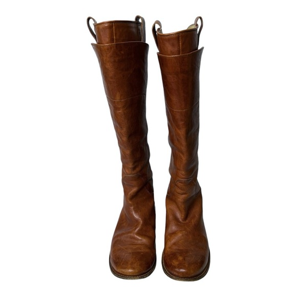 Frye Women’s 10 Paige Cognac Tall Riding Boots Wide Calf - Picture 4 of 16